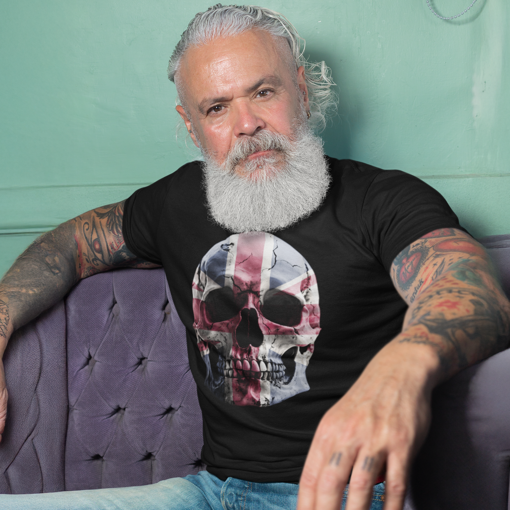Union Jack Skull Patriotic UK T-Shirt
