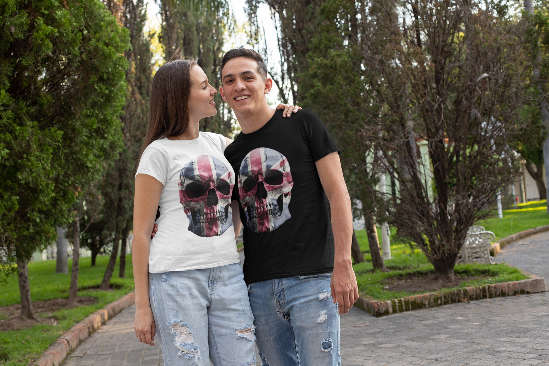 Union Jack Skull Patriotic UK T-Shirt