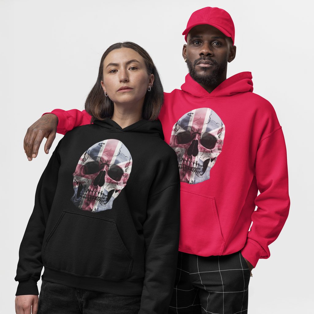 Union Jack Skull Patriotic UK Hoodie