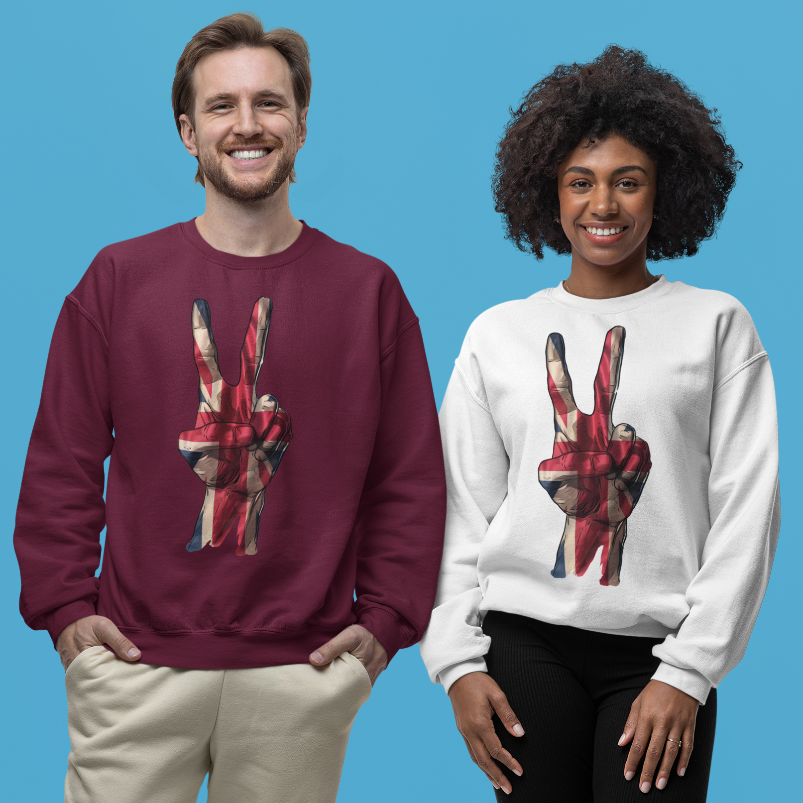 Union Jack Victory Patriotic UK Sweatshirt