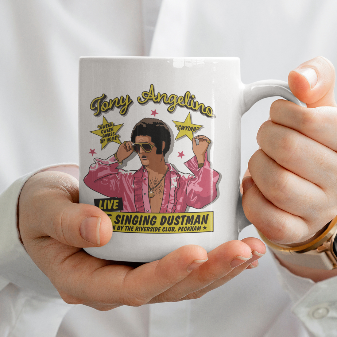 Tony Angelino British Comedy Mug