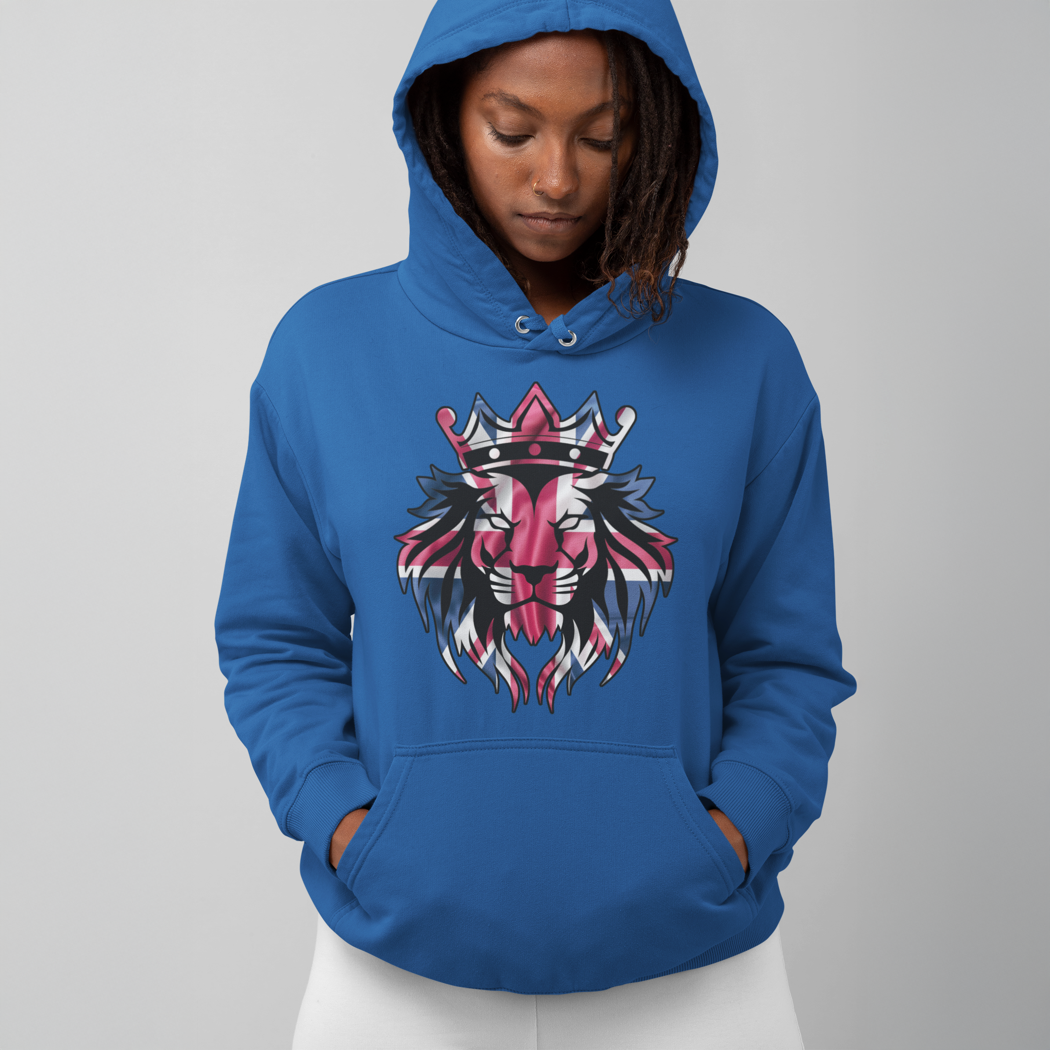 Lion Emblem Union Jack Patriotic Hoodie