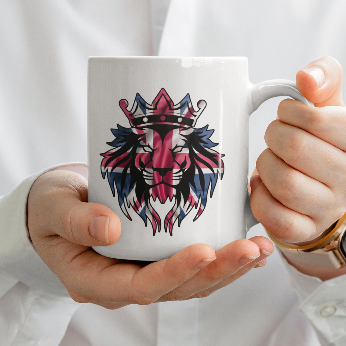 Lion Emblem Union Jack Patriotic Mug