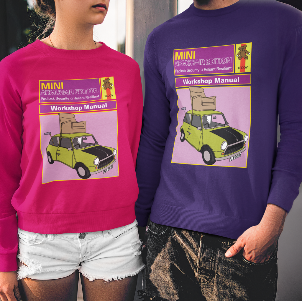 Mini Workshop Manual Funny British Comedy Sweatshirt