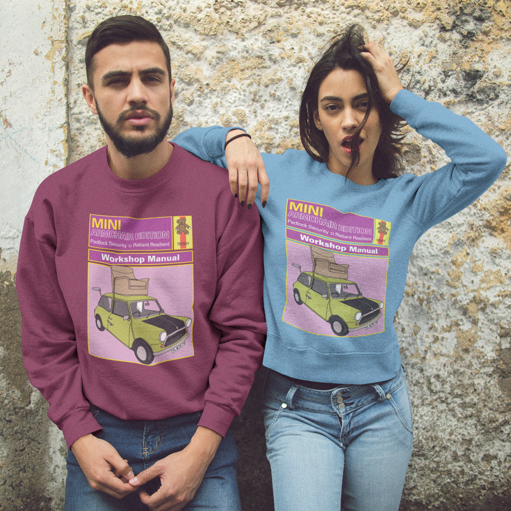Mini Workshop Manual Funny British Comedy Sweatshirt