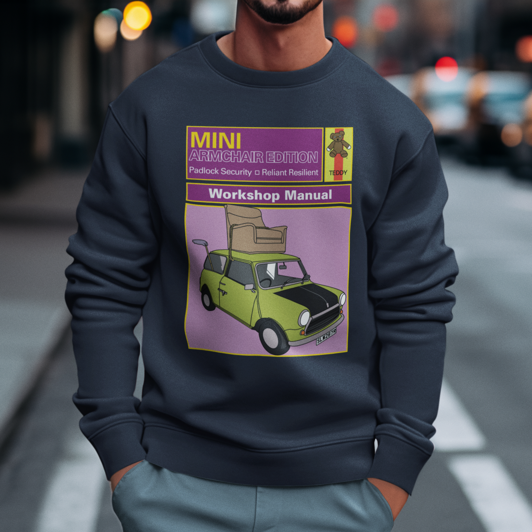 Mini Workshop Manual Funny British Comedy Sweatshirt