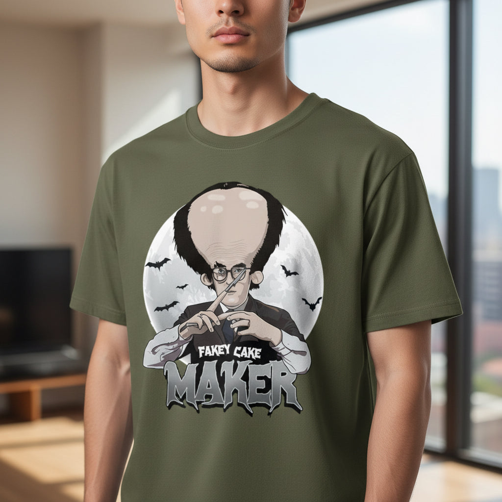 Fakey Cake Maker British Comedy T-Shirt