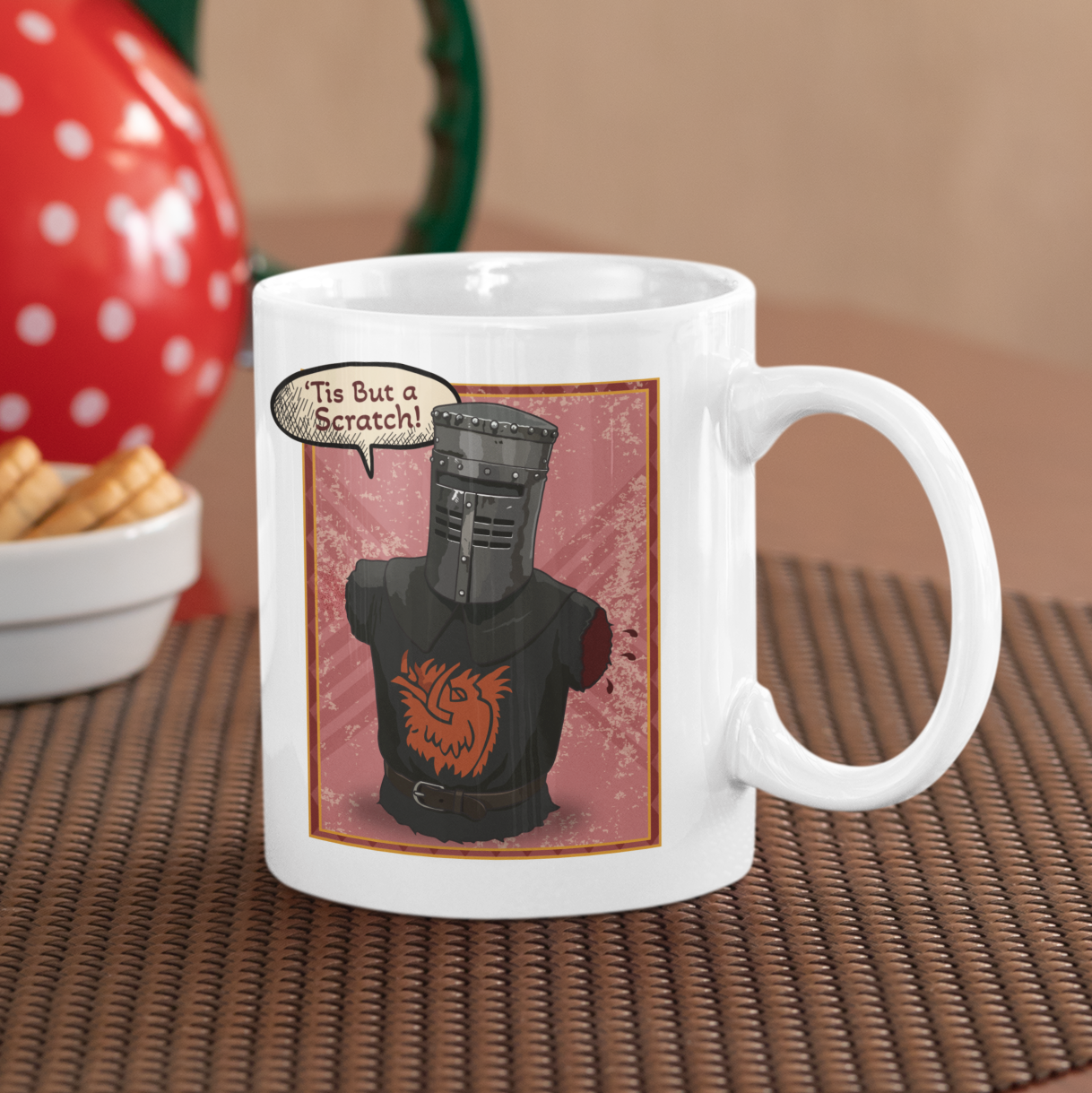 'Tis But a Scratch! Black Knight British Comedy Mug
