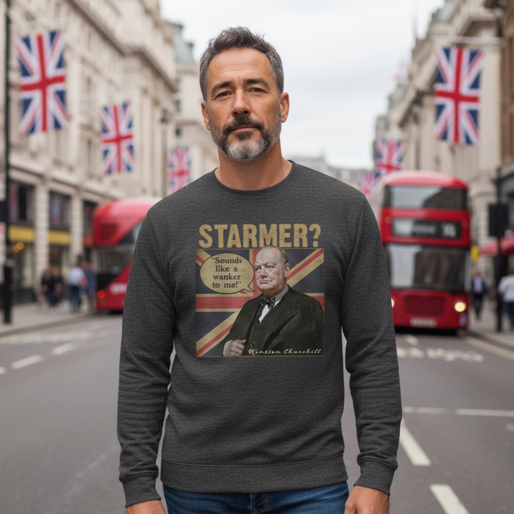 Churchill's Verdict on Starmer Funny Political Sweatshirt