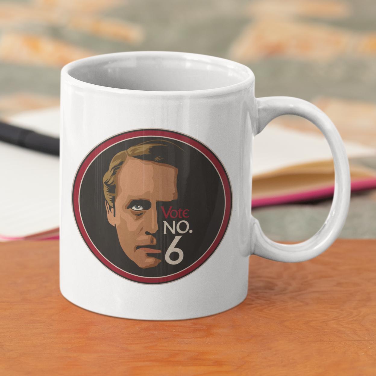Vote Number Six British TV Mug