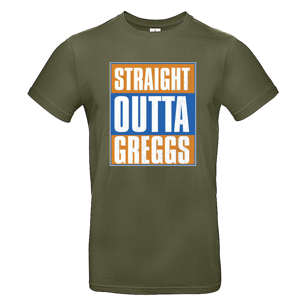 Straight Outta Greggs Funny British T-Shirt