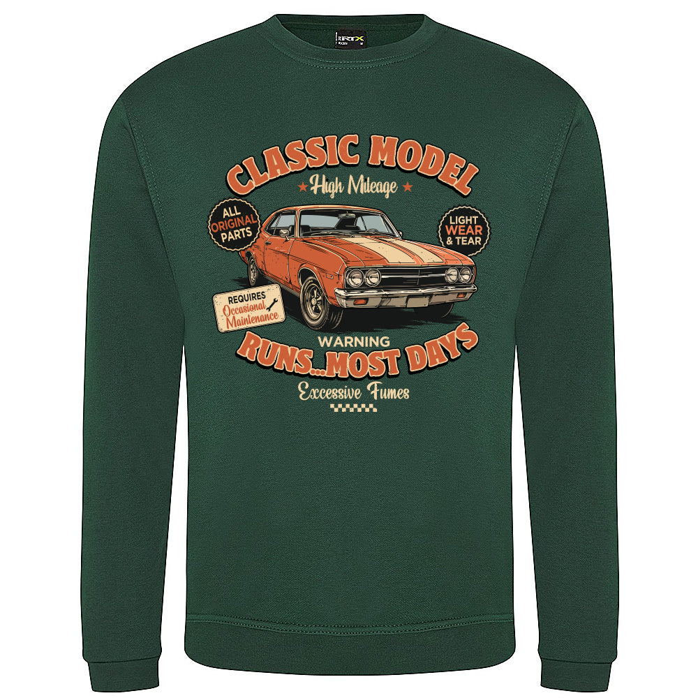 Classic Model Funny Motoring Sweatshirt
