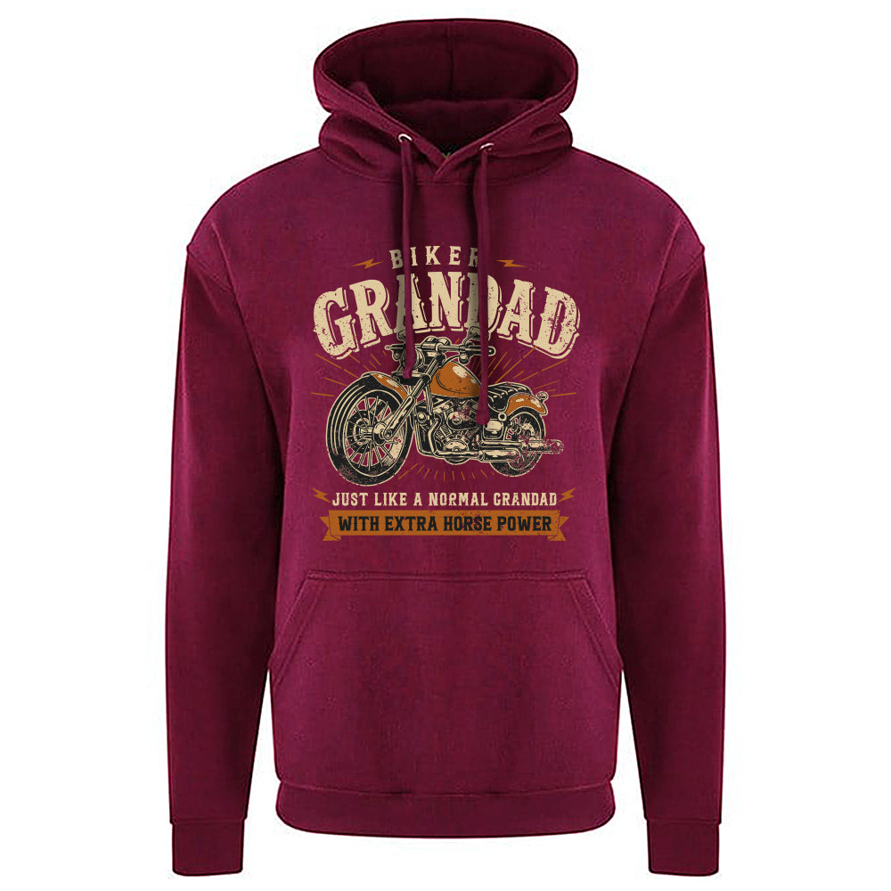Biker Grandad Motorbike Hoodie