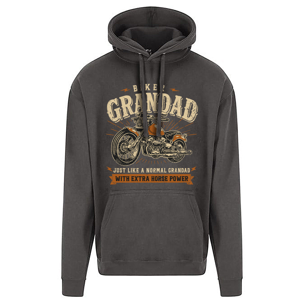 Biker Grandad Motorbike Hoodie