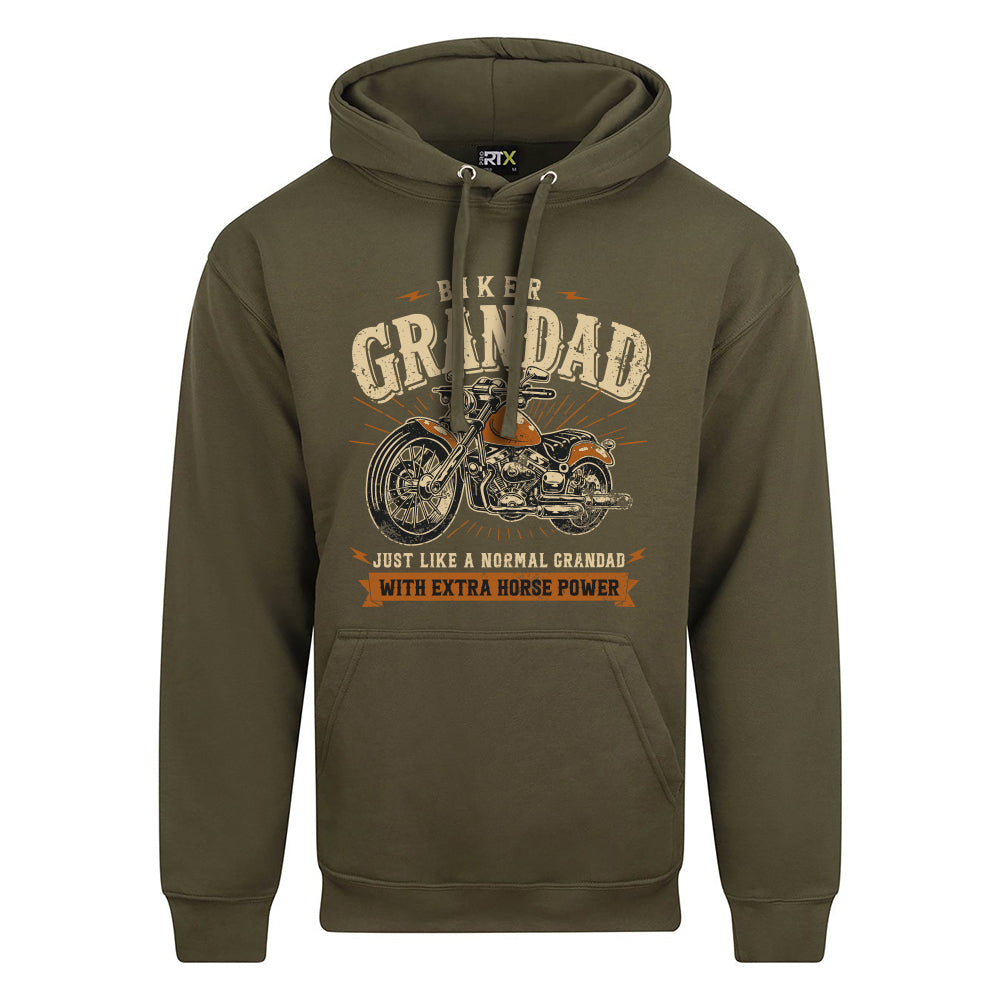 Biker Grandad Motorbike Hoodie