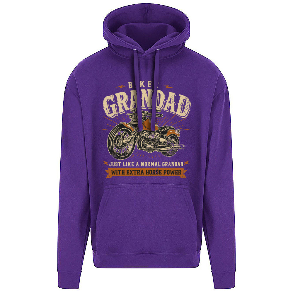 Biker Grandad Motorbike Hoodie