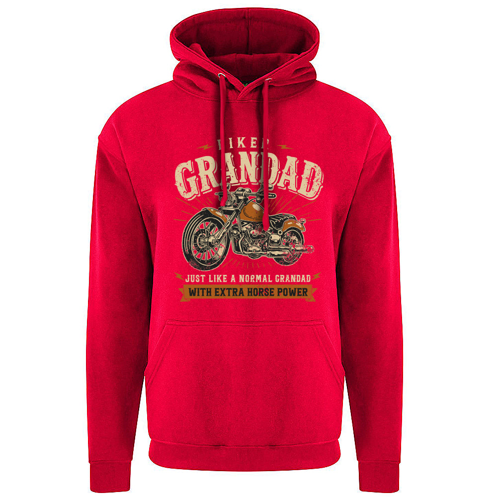 Biker Grandad Motorbike Hoodie