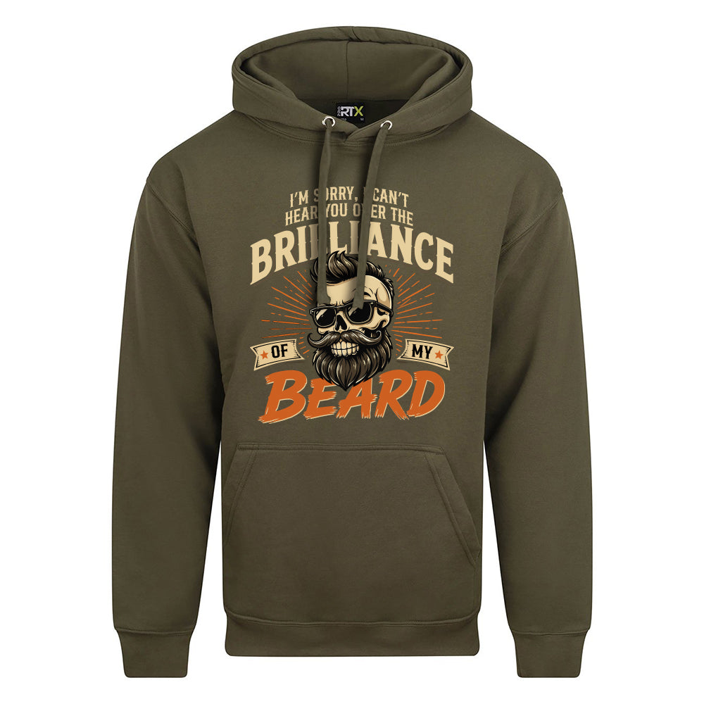 Brilliant Beard Funny Skull Hoodie