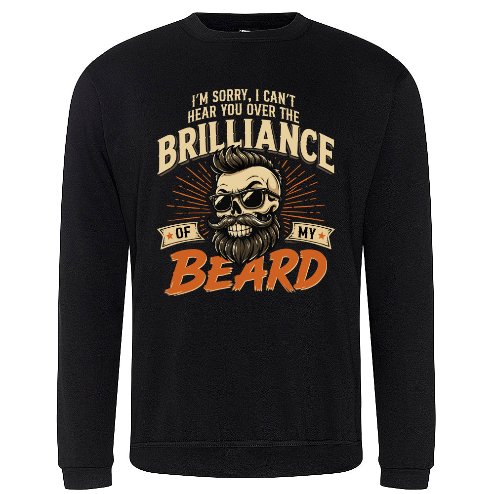 Brilliant Beard Funny Skull Sweatshirt