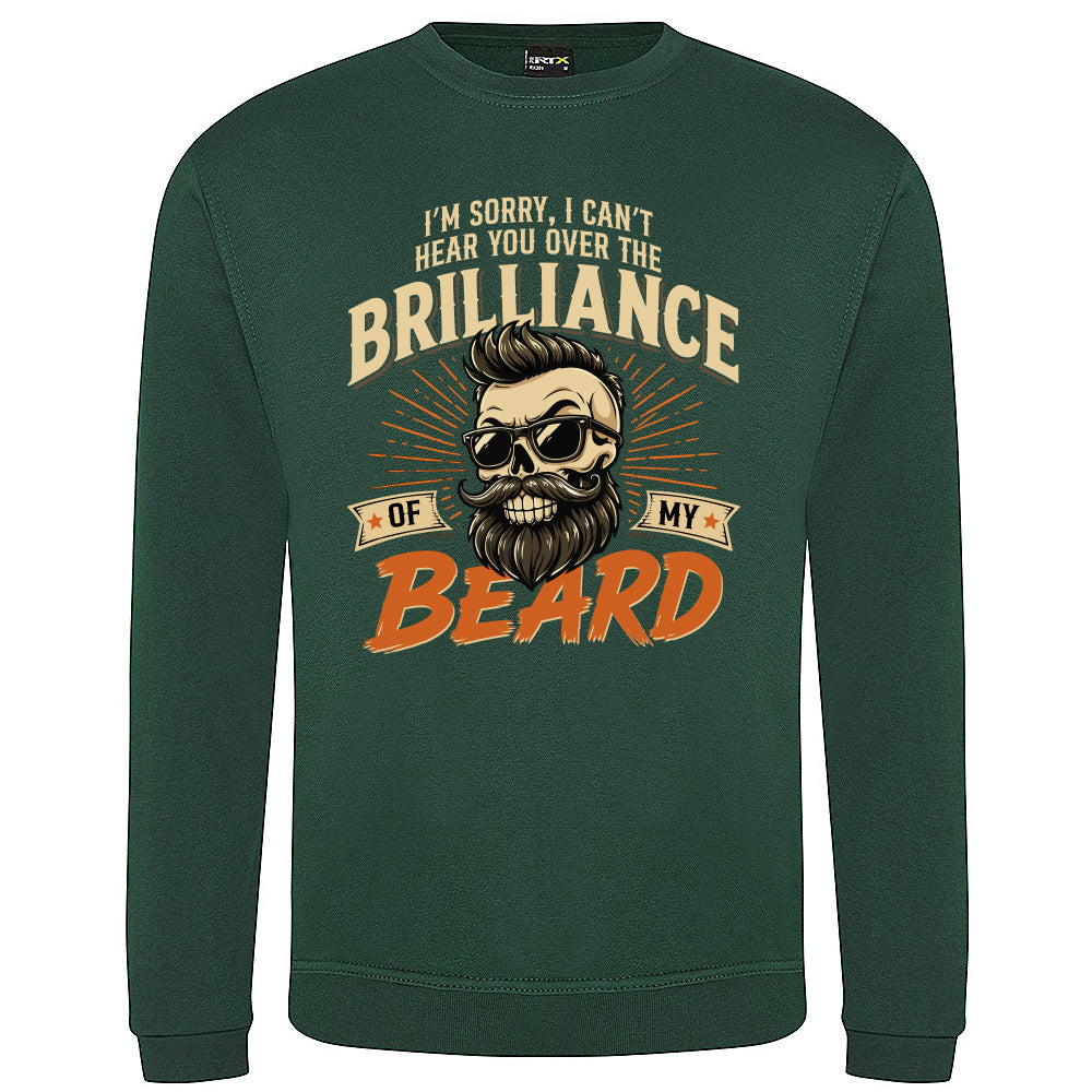 Brilliant Beard Funny Skull Sweatshirt