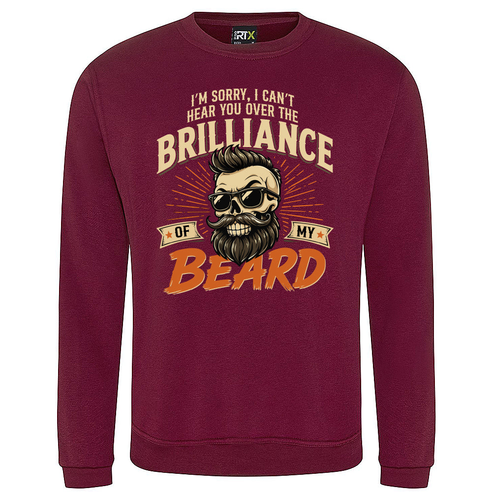 Brilliant Beard Funny Skull Sweatshirt