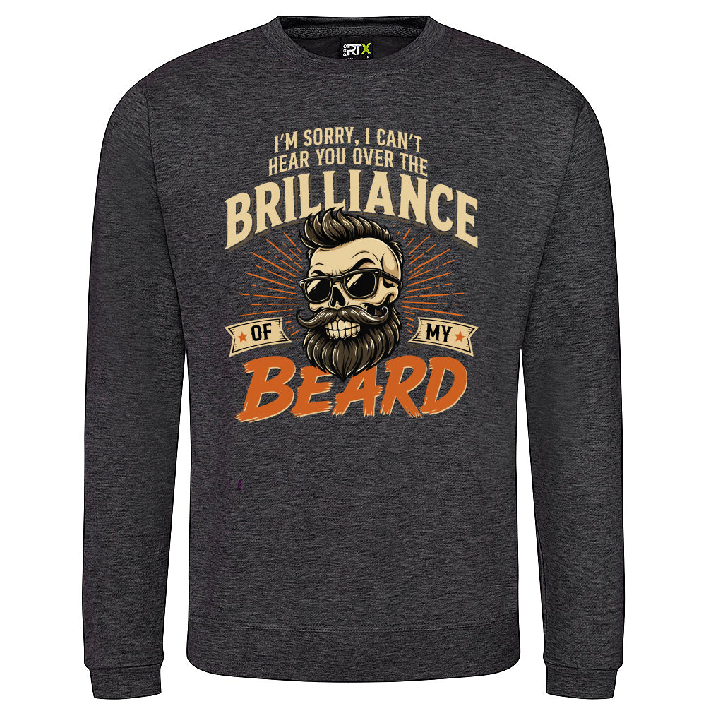Brilliant Beard Funny Skull Sweatshirt