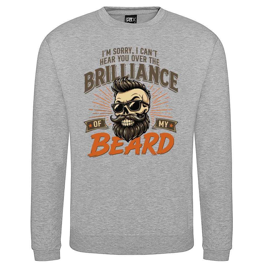 Brilliant Beard Funny Skull Sweatshirt
