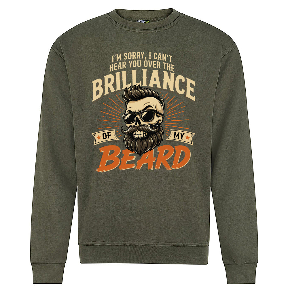 Brilliant Beard Funny Skull Sweatshirt
