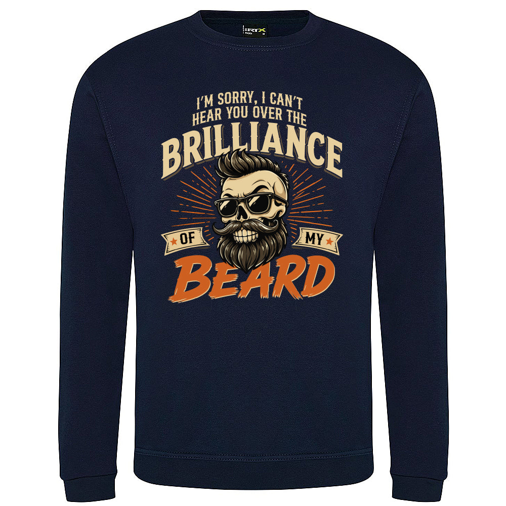 Brilliant Beard Funny Skull Sweatshirt