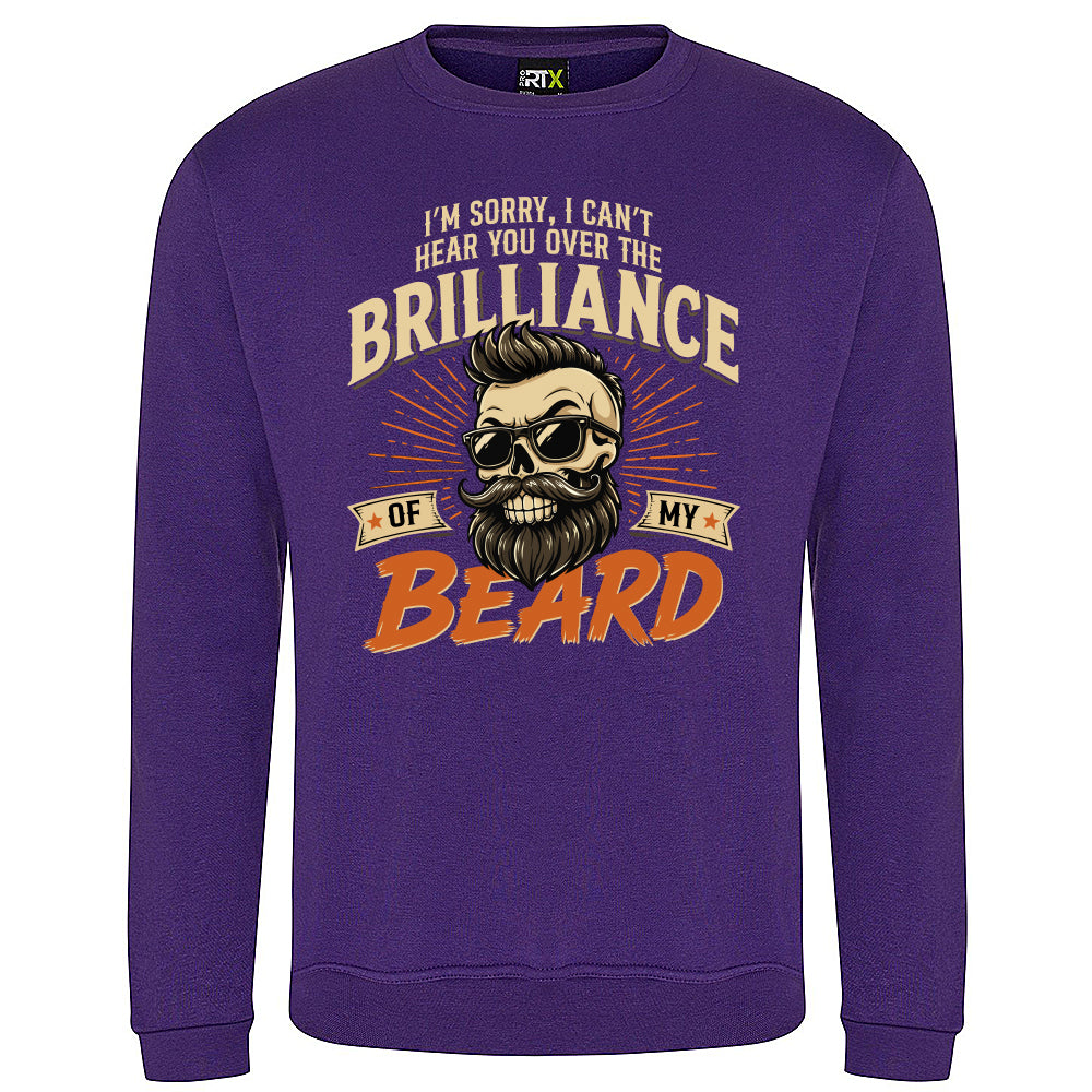 Brilliant Beard Funny Skull Sweatshirt