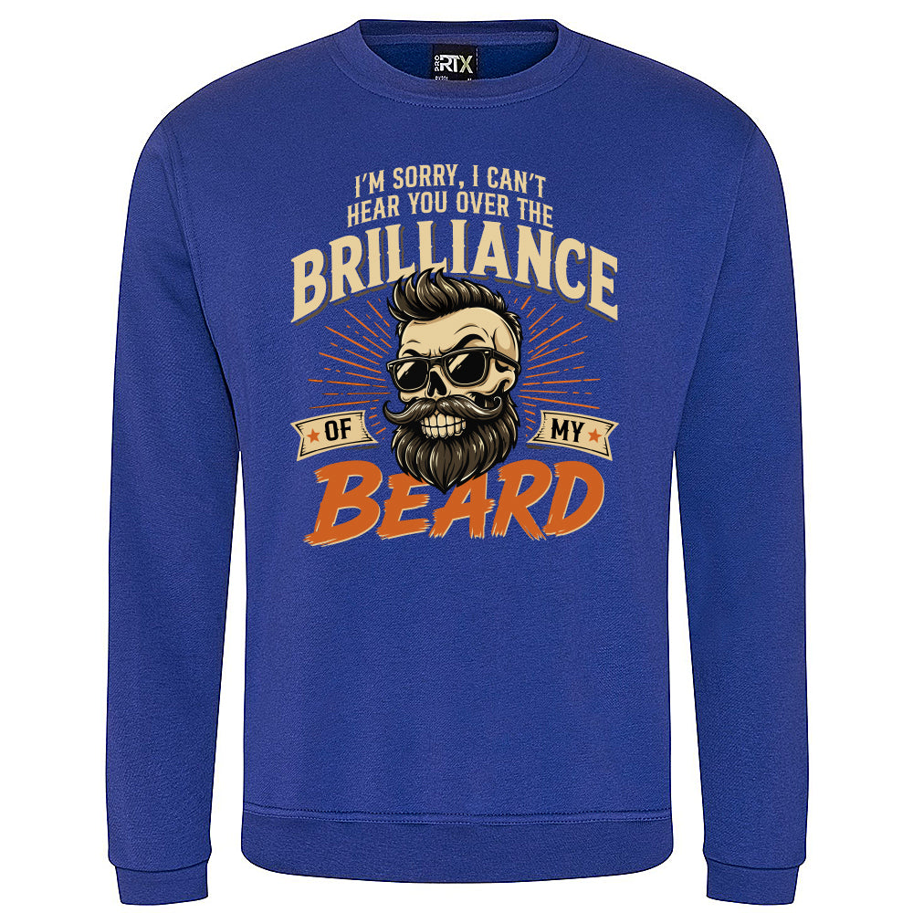 Brilliant Beard Funny Skull Sweatshirt