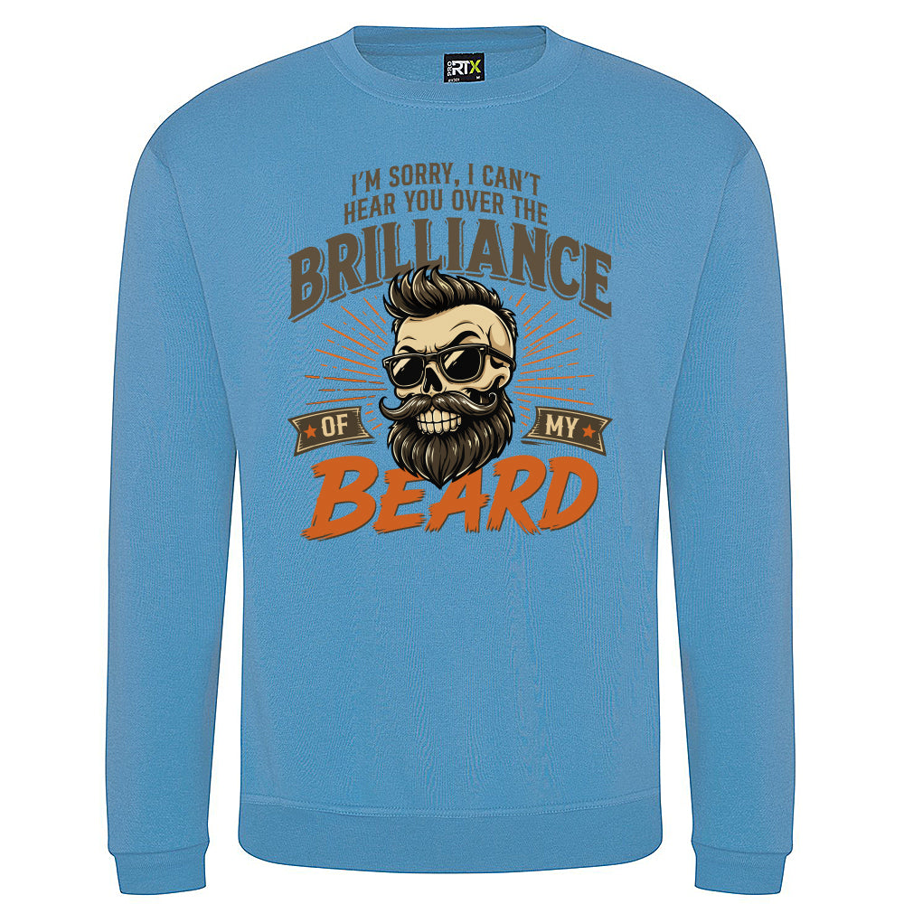 Brilliant Beard Funny Skull Sweatshirt