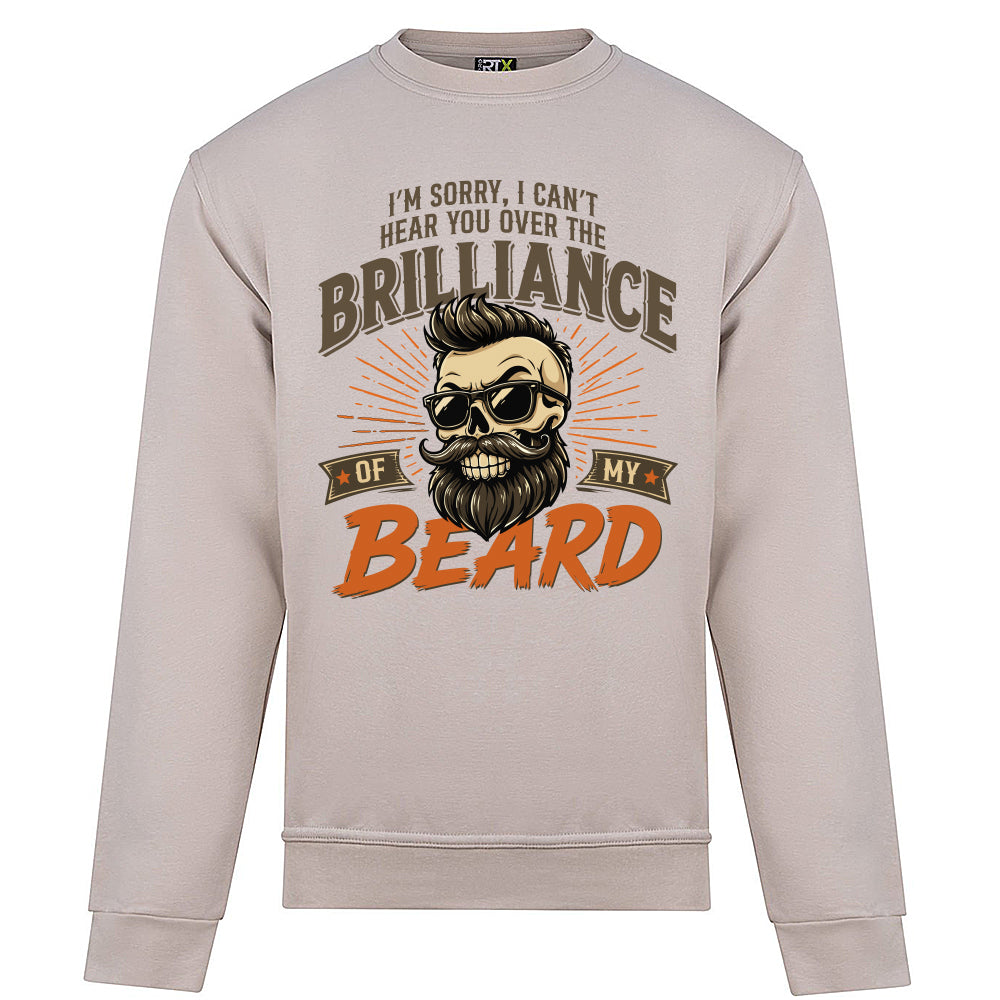 Brilliant Beard Funny Skull Sweatshirt