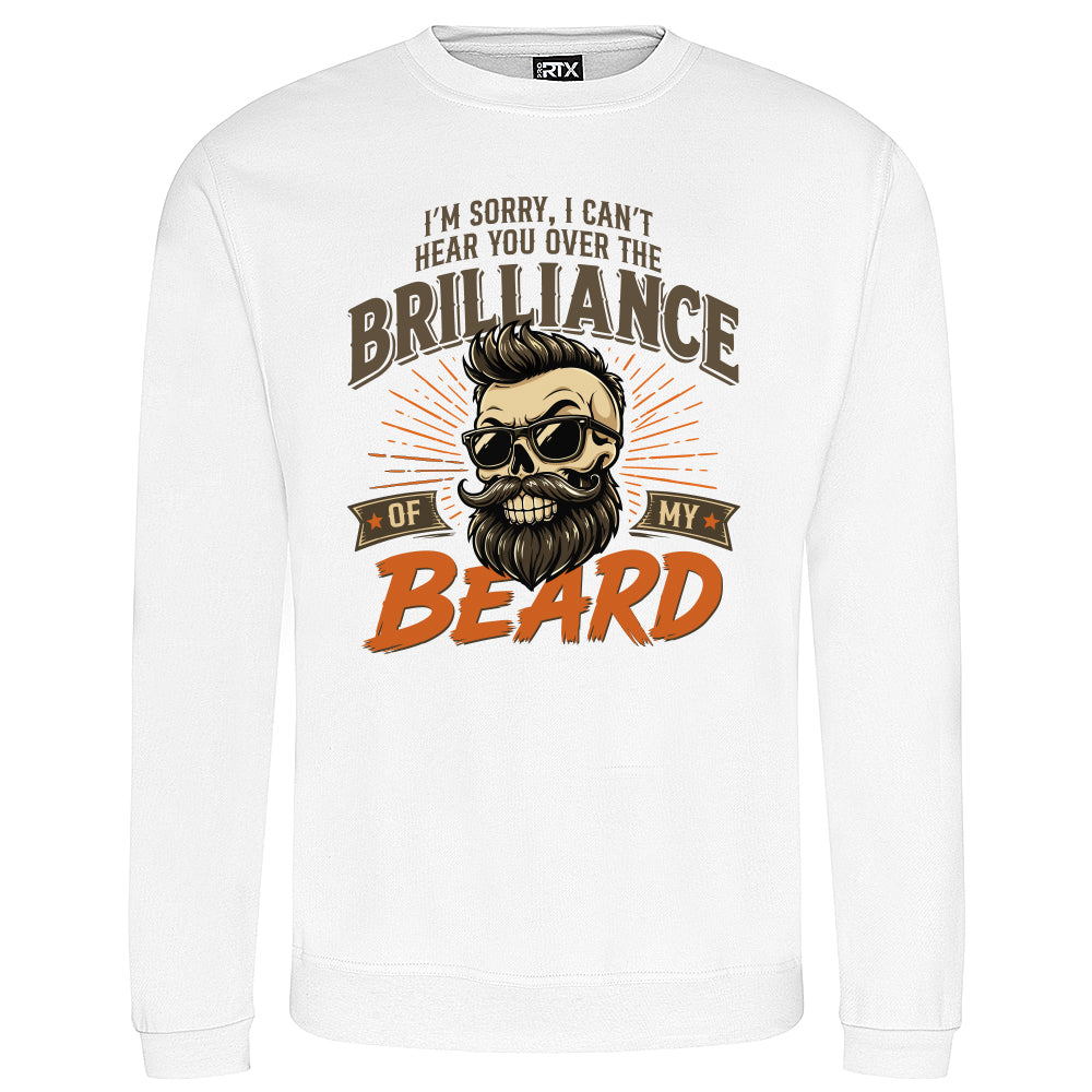 Brilliant Beard Funny Skull Sweatshirt