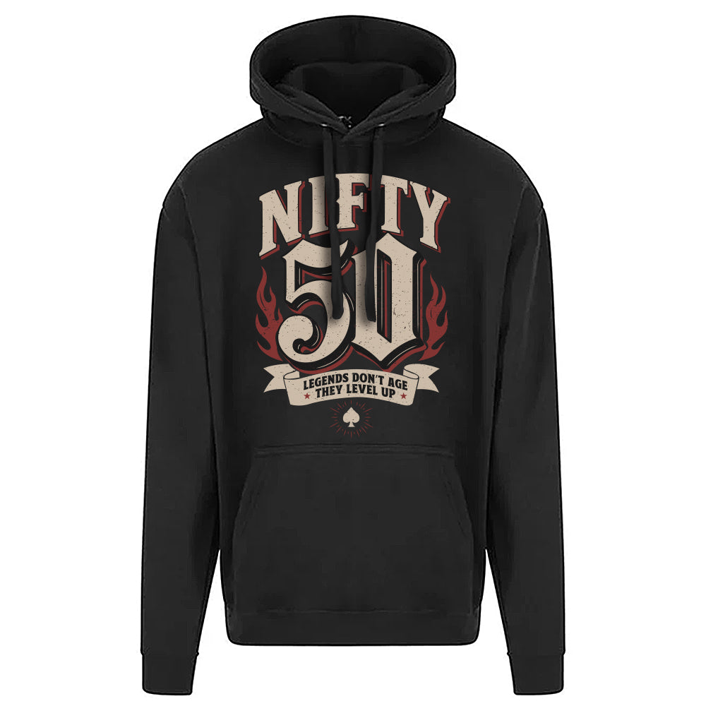 Nifty Fifty Birthday Decades Hoodie