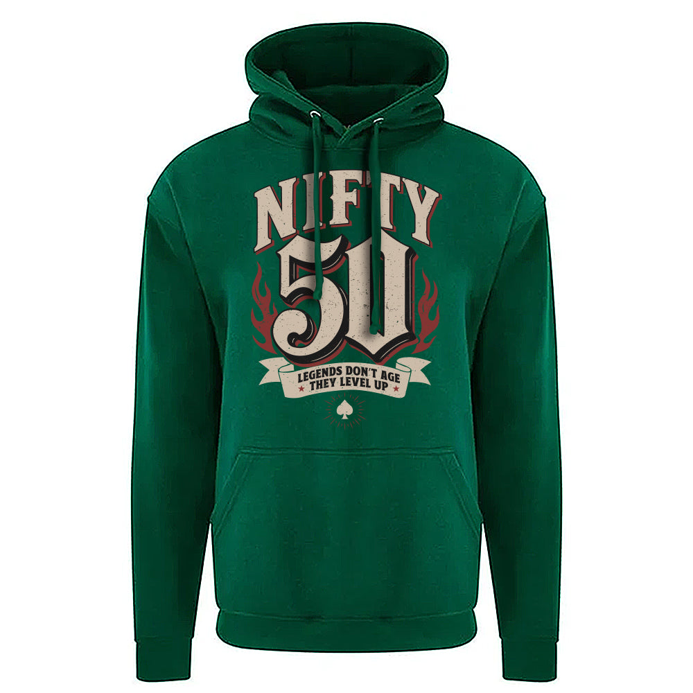 Nifty Fifty Birthday Decades Hoodie