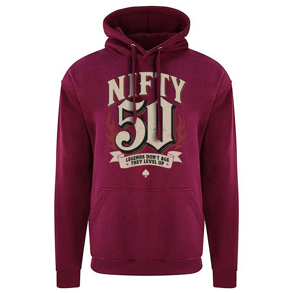 Nifty Fifty Birthday Decades Hoodie