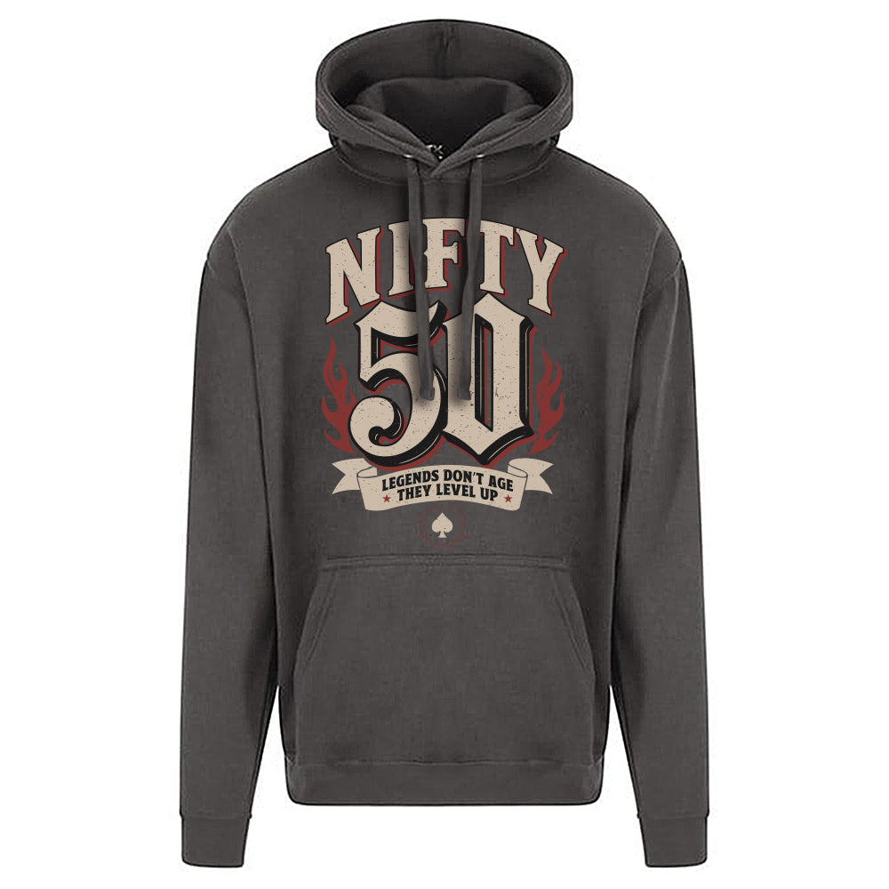 Nifty Fifty Birthday Decades Hoodie