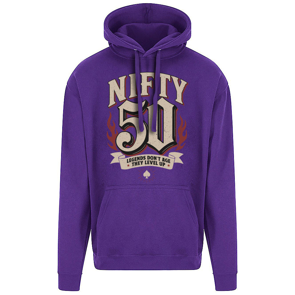Nifty Fifty Birthday Decades Hoodie