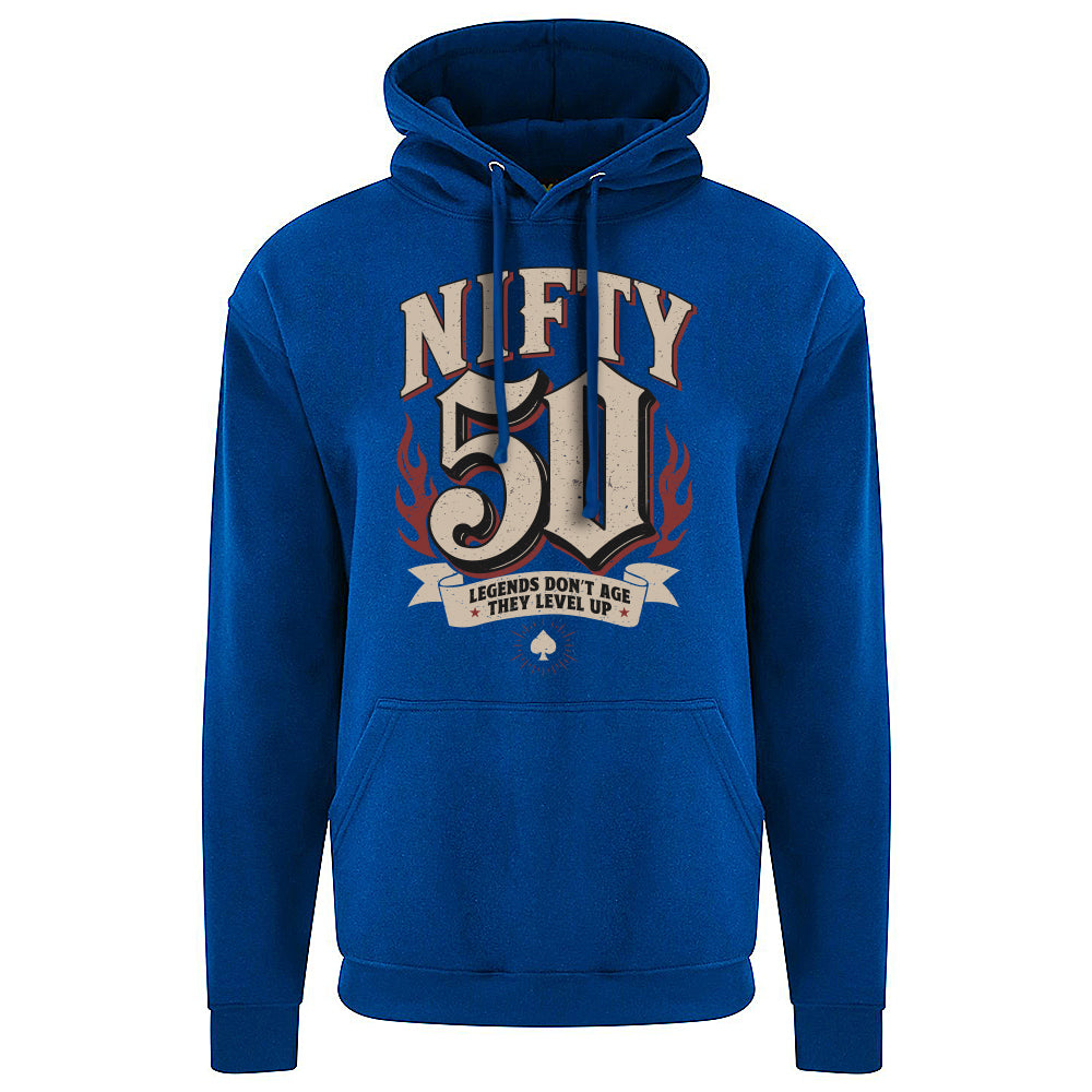 Nifty Fifty Birthday Decades Hoodie