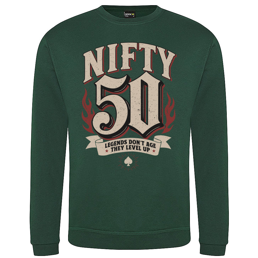 Nifty Fifty Birthday Sweatshirt