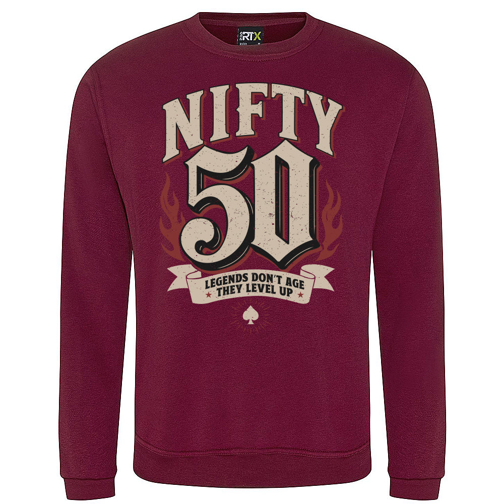 Nifty Fifty Birthday Sweatshirt