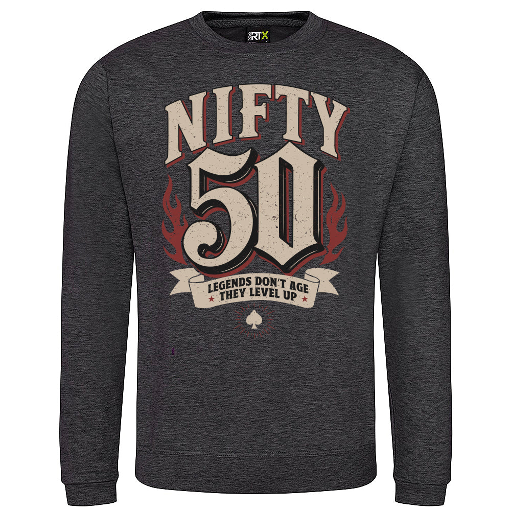 Nifty Fifty Birthday Sweatshirt