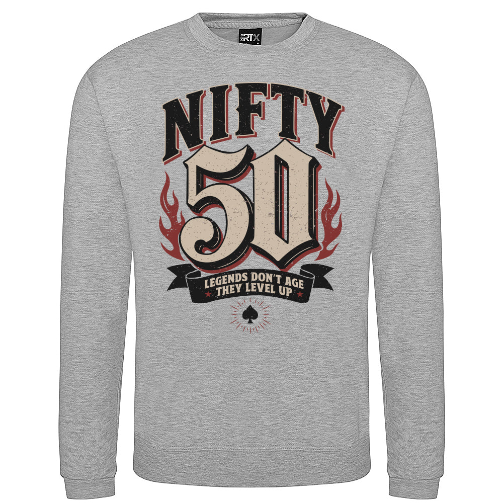 Nifty Fifty Birthday Sweatshirt