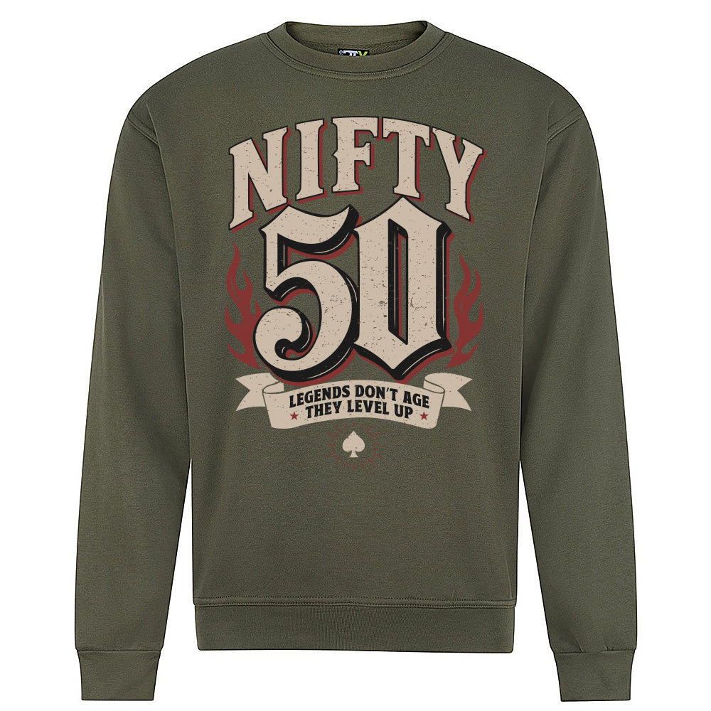 Nifty Fifty Birthday Sweatshirt