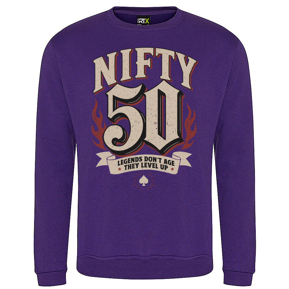 Nifty Fifty Birthday Sweatshirt