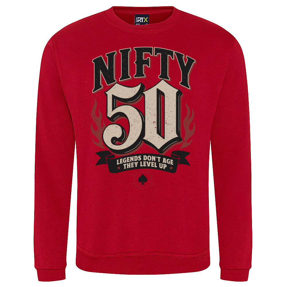 Nifty Fifty Birthday Sweatshirt