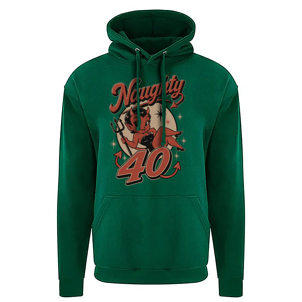 Naughty Forty Funny Birthday Hoodie