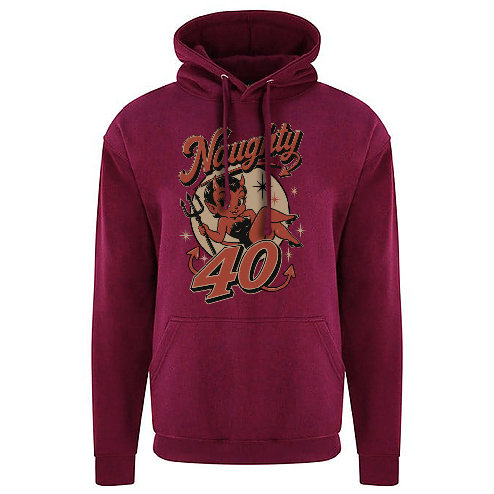 Naughty Forty Funny Birthday Hoodie