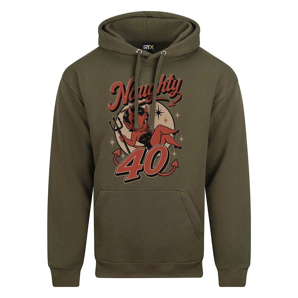 Naughty Forty Funny Birthday Hoodie